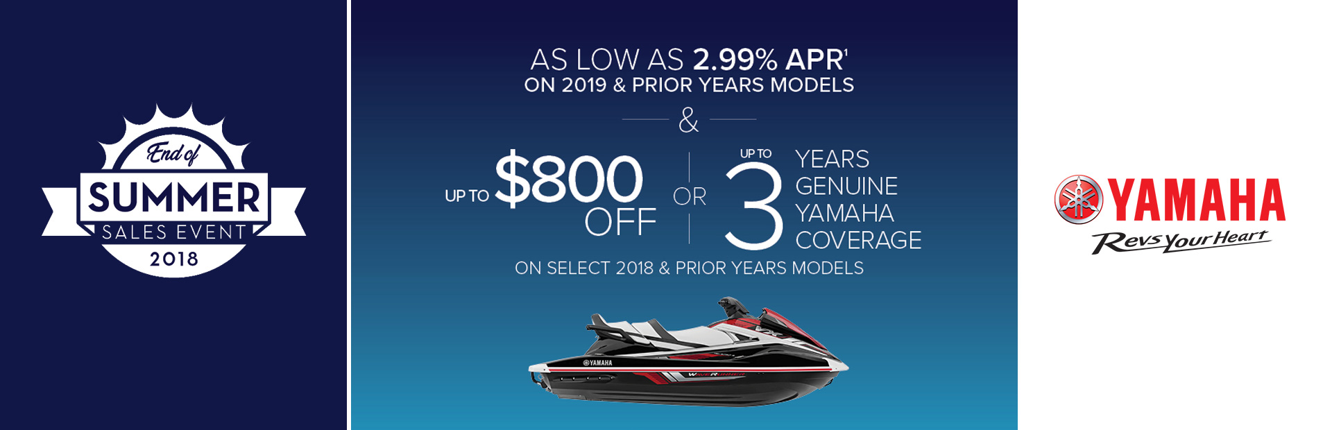 Yamaha: End of Season Sales Event - As Low As 2.99% APR